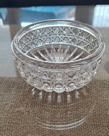 posuđe metalac: Kristalna činija za žito, slatko, širina 12 cm — 4