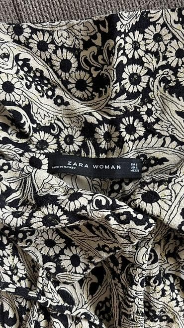 haljina cvetna: ZARA Woman šorts – print crno‑bejž paisley/cvetni - Brend: ZARA WOMAN — 4