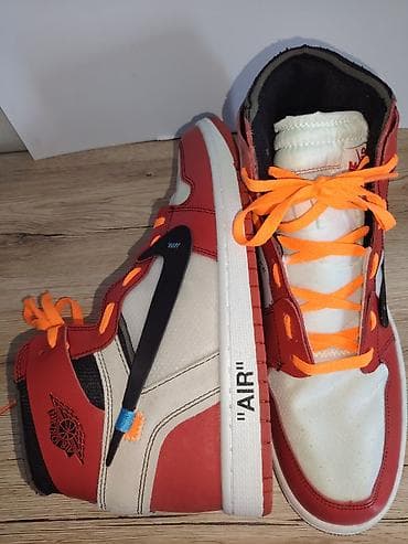 nike tn crvene: Patike visine do članaka inspirisane modelom Air Jordan 1 x Off‑White — 4