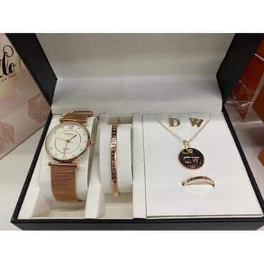 swatch zenski satovi cena: Velika 5/1 poklon akcija ženski sat narukvica naušnice prsten — 2