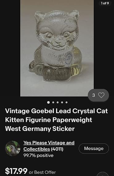 bagat jadranka 1: Figura maceta Goebel pun kristal iz 80ih.godina. Figura maceta cuveni — 4