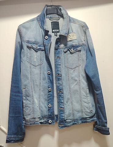 guess torbe preko ramena: Muška teksas jakna SMOG, veličina M. - Klasičan kroj sa kragnom i — 1