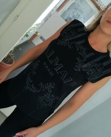 bajkerska jakna sa krznom: Balmain, S (EU 36), Cotton, color - Black — 1