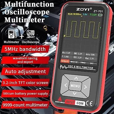 ZOYI ZT‑701 2‑u‑1 osciloskop + multimetar Ključne karakteristike: -