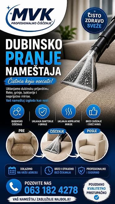 Profesionalno dubinsko pranje nameštaja – čisto, zdravo, sveže -