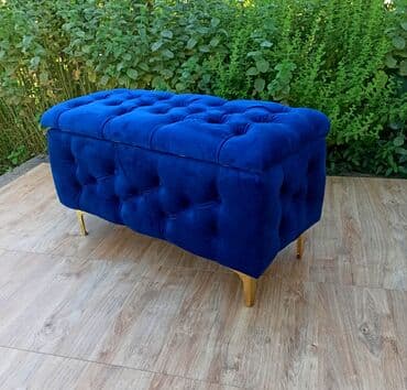 troset: Elegantni tapacirani sanduk 90x40x50, sa dugmićima, idealan za — 5