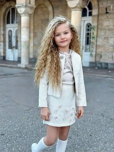 satenske pidzame: Sako, suknja, satenska bluzica i dokolenice u kompletu za princezice — 5