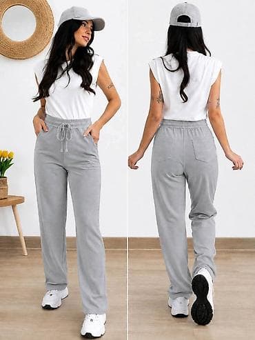 razne torbe: Ženske ležerne pantalone ravnog kroja, idealne za svakodnevno nošenje — 3