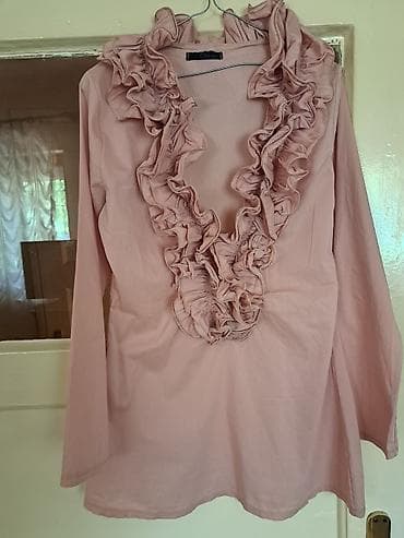 Tunike: Ružičasta tunika/bluza sa volanima - Model: duža tunika/bluza sa — 3