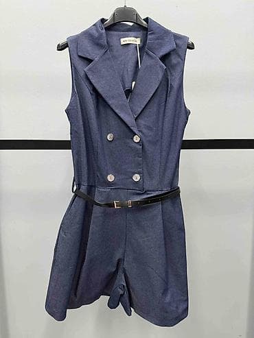 🔥Ženski teksas kombinezon-šorts bez rukava, moderan “blazer” kroj. - — 2