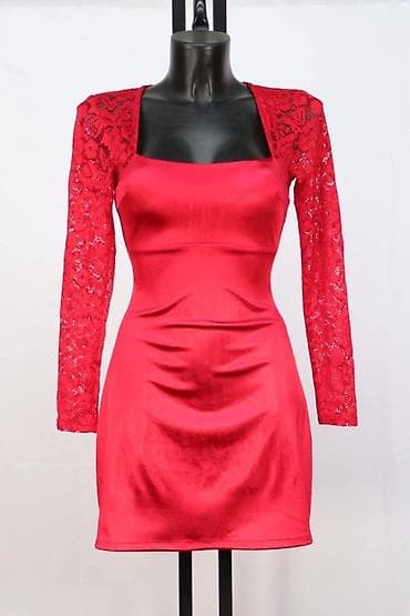 Suknje: Elegantna mini haljina sa čipkastim rukavima - Model: uska mini — 2