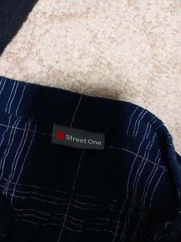 krem pantalone i plava kosulja: Komplet odeće – 2 komada - Košulja Street One: tamnoplava dugih — 2