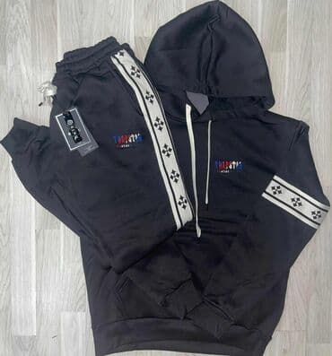 Donji delovi trenerke: Komplet, bоја - Crna, Pamuk — 1