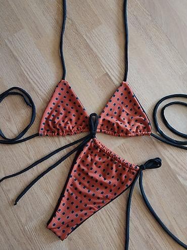 umetak za kupaci kostim: Ženski komplet bikini kupaćih kostima – trouglasti gornji deo i donji — 5