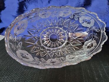 Činije: Cinija nova veca kristal Zajecar 70te. Cinija kristal,led — 14