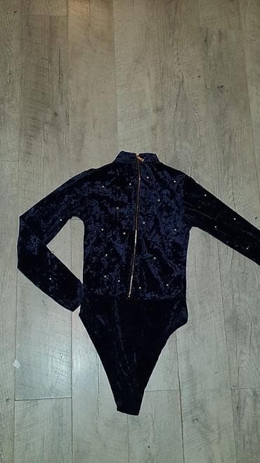 bonatti donji veš: Ženski bodi od somota, tamnoplave (noćno plave) boje. - Materijal — 1