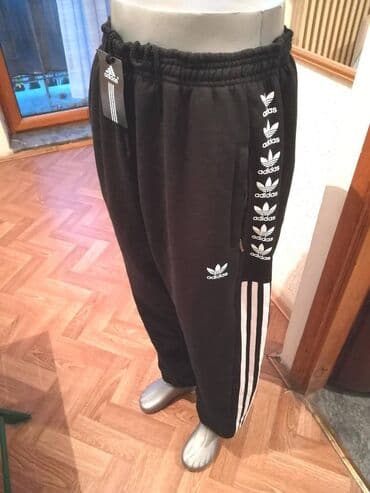 kompleti od viskoze: Donji deo trenerke, 2XL (EU 56), 3XL (EU 58), XL (EU 54), Adidas, bоја - Crna, Pamuk — 2