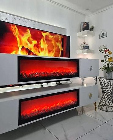 jela namestaj novi sad: TV komoda sa ugrađenim električnim kaminom - Moderan dizajn sa čistim — 4