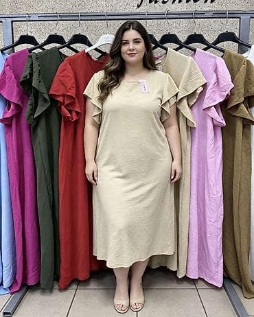 ✅Letnja midi haljina sa volan rukavima
✅Veci brojevi