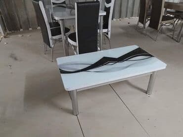 idea sto i stolice: Sto - 80cm Metal noge Ploca univer Staklo 4mm stolica - metal - eko — 18