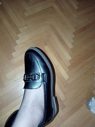 belmondo cipele: Ženske kožne mokasine – crne - Klasičan model mokasina sa elegantnom — 1