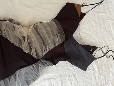 camel boja: ZARA haljina na tanke naramenice, asimetričnog kroja - Brend: ZARA - — 5