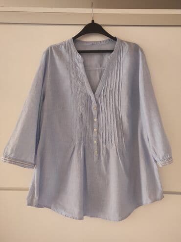 haljine secene ispod grudi: A-Dress, XL (EU 42), Pamuk, bоја - Svetloplava — 1