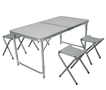 idealan poklon: Prenosivi kamp set – sklopivi sto sa 4 stolice - Set sadrži: 1 — 3