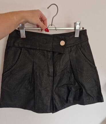 lanene pantalone lidl: Veštačka koža, bоја - Crna, Jednobojni — 1
