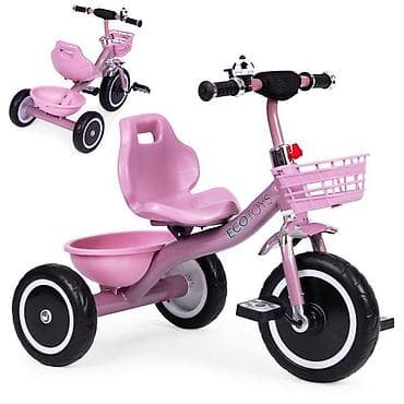 poni za skakanje: Tricikl sa korpom ECOTOYS – WQL-1999 PINK-250 Roze dečiji tricikl sa — 2