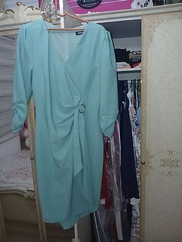 torbe doca: Ženska haljina BISCUIT, veličina 44. - Boja: pastelno mentol/seafoam — 2