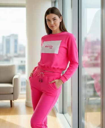 trenerka od trikotaze: S (EU 36), Jednobojni, bоја - Roze — 1