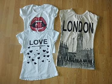 Muška obuća: Ženska odeća – set majica i trenerki - Tri pamučne majice sa kratkim — 1