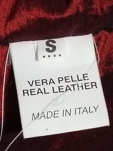 jakna od brušene kože: Ženska kožna jakna/kaput sa krznom – veličina S, Made in Italy - — 3