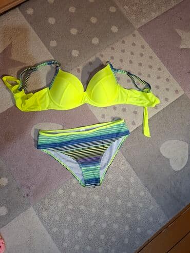 kupaci kostimi uzice: L, Poliester, Prugasti, bоја - Žuta — 2