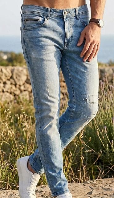 lacoste duka: Muške farmerke – svetlo plavi teksas - Klasican kroj sa blagim — 1