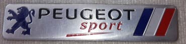 Tuning oprema: Samolepljiva metalna pločica - PEUGEOT SPORT Dimenzije pločice su — 1