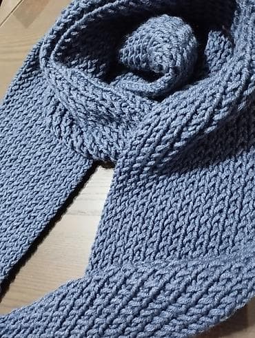 Vests: Topli dugačak šal ručno pleteni, 200x22 cm. Novo — 1