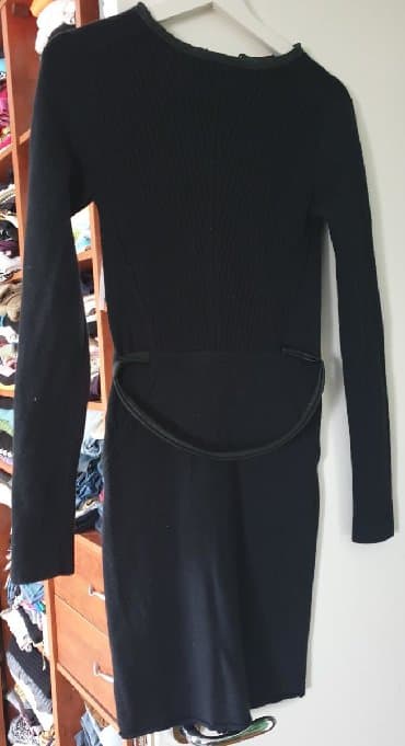 diana co tasne: Diane von Furstenberg - DVF original crna zimska haljina sa detaljima — 9