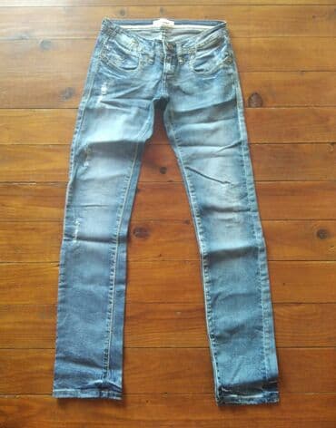 lanene pantalone zara: Teksas, Ravne nogavice — 2