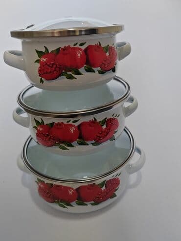 set posuđa za indukciju: SET OD 3 SERPICE SA POKLOPCEM
12-16 cm — 1
