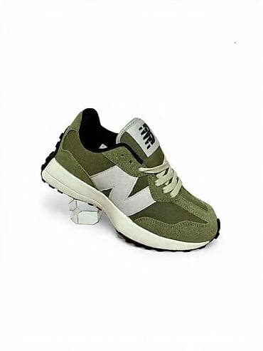 Patike: Patike – maslinasto zelene sa belim detaljima - Sportsko‑ležeran — 1