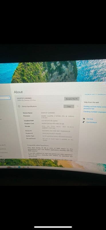 a1 laptopovi: Prodajem kompijuter omen 30l sa navedenim specifikacijama Uz to ide — 2