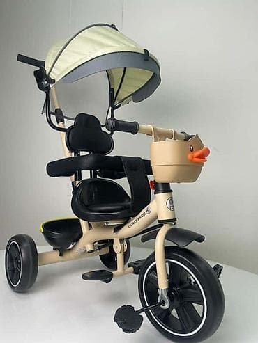 Kids' bicycles: Dečiji tricikl sa ručkom za upravljanje i tendom 4002 - — 7