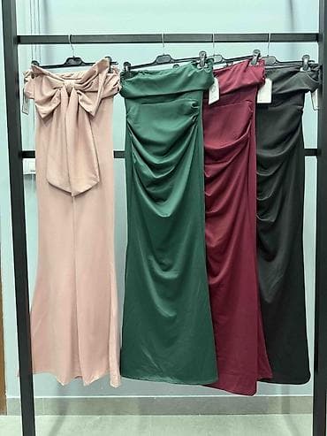 Accessories: 🔥Elegantna duga večernja haljina sa golim ramenima i velikom mašnom na — 7