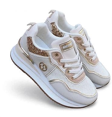 stikle beograd: Skechers ženske patike – bele sa zlatnim detaljima - Model: niske — 1