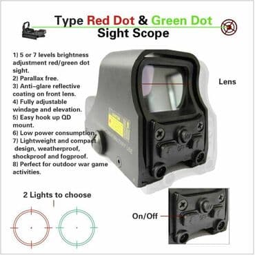Lov i ribolov: Red-Green Dot 551 Holografska crvena i zelena tacka za brzo — 8