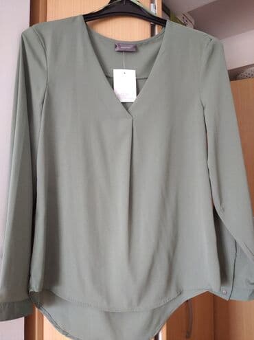 Women's Clothing: C&A, S, Polyester, Single-colored, color - Khaki — 1