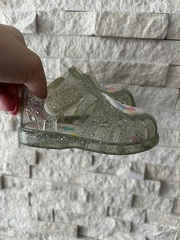 gaćice za devojčice: Dečije sandale/japanke od PVC gume sa šljokicama i aplikacijom — 3