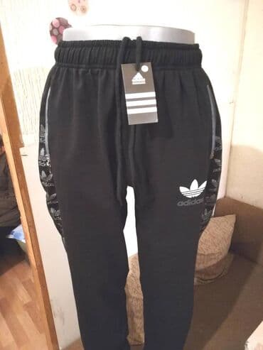 batch kod parfem: Sweatpants, L (EU 52), XL (EU 54), 2XL (EU 56), Adidas, color - Black, Cotton — 5